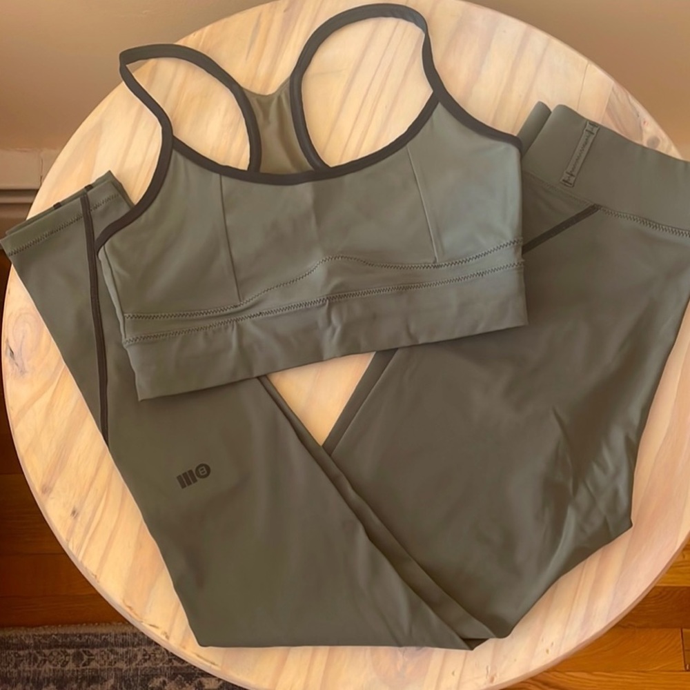 Bandier & Solid & Striped Set (olive color) - Picture 10 of 12